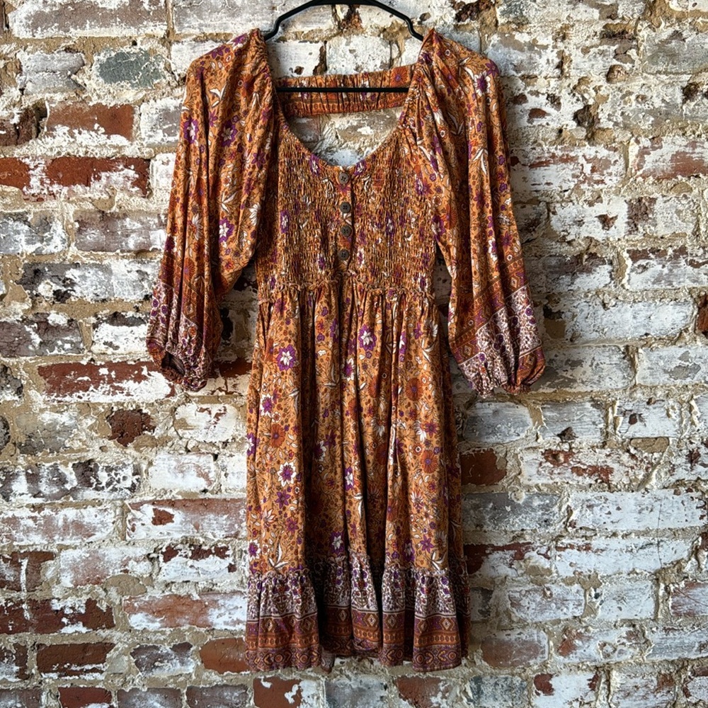 Bluivy Sundress with 3/4 Bishop Sleeves